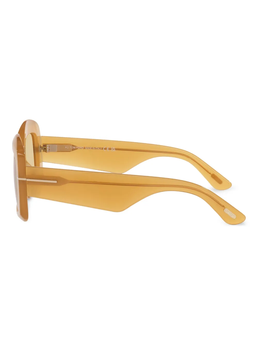 TOM FORD Eyewear Venetia zonnebril met metalen detail Geel