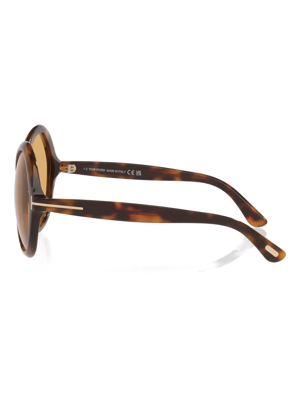 Tom Ford Annabelle Round Sunglasses In Brown