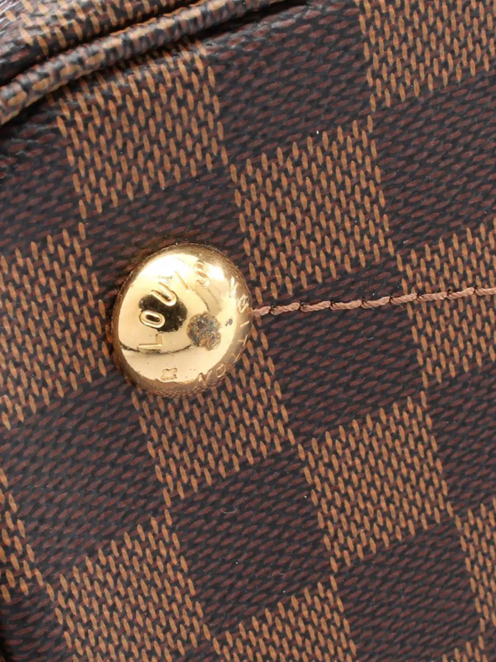 Pre-owned Louis Vuitton 2013 Damier Ebene Ascot Satchel In Brown
