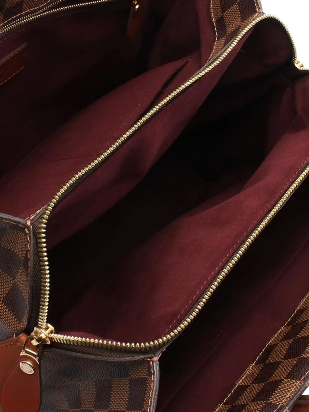 Pre-owned Louis Vuitton 2013 Damier Ebene Ascot Satchel In Brown