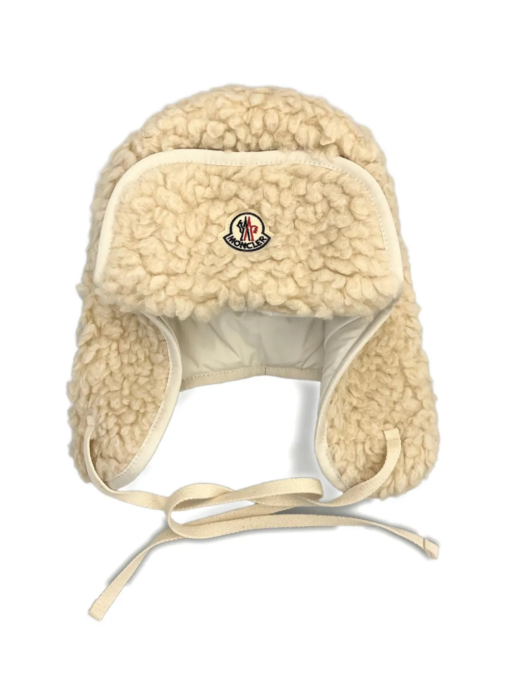 Moncler Reversible Teddy Hat Featuring Ear Flaps In Neutral
