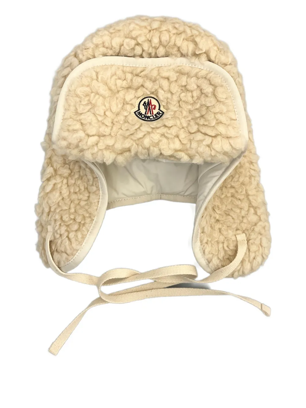 Moncler Reversible Teddy Hat Featuring Ear Flaps In Neutral