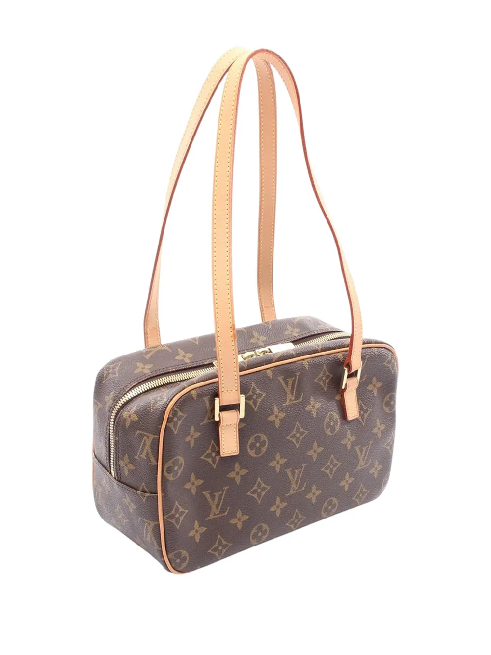 Pre-owned Louis Vuitton 2003 Monogram Cite Mm Shoulder Bag In Brown