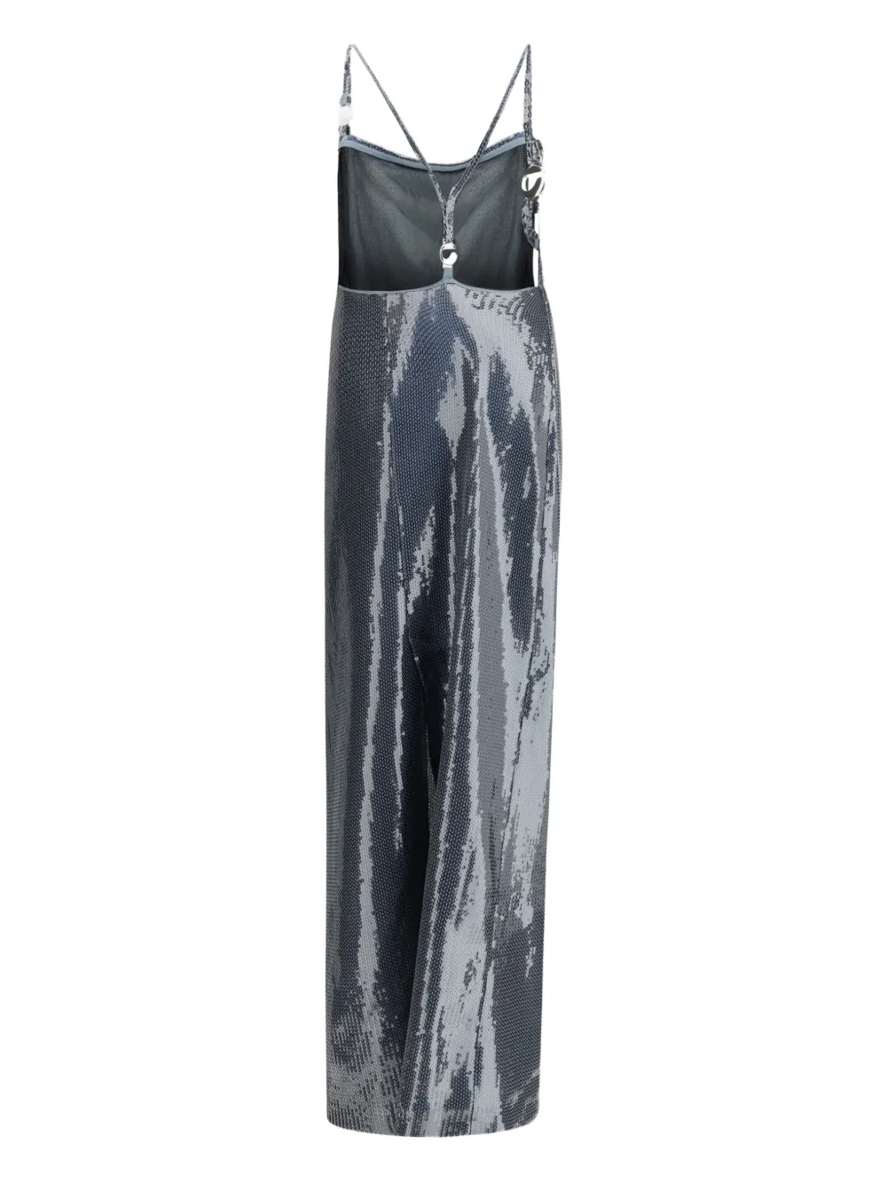 Coperni logo-strap dress - Grijs