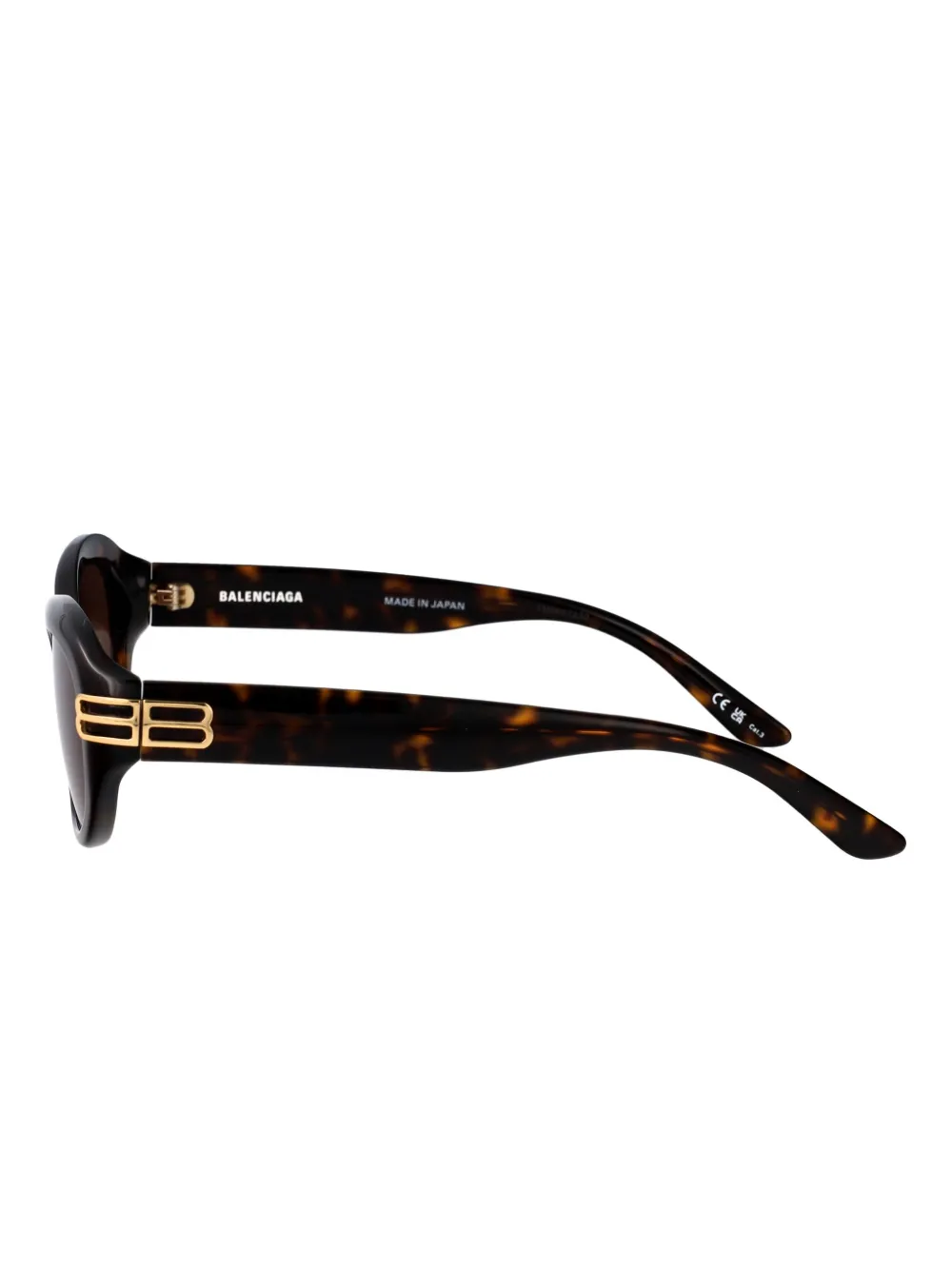 Balenciaga Eyewear Zonnebril met ovalen montuur Bruin