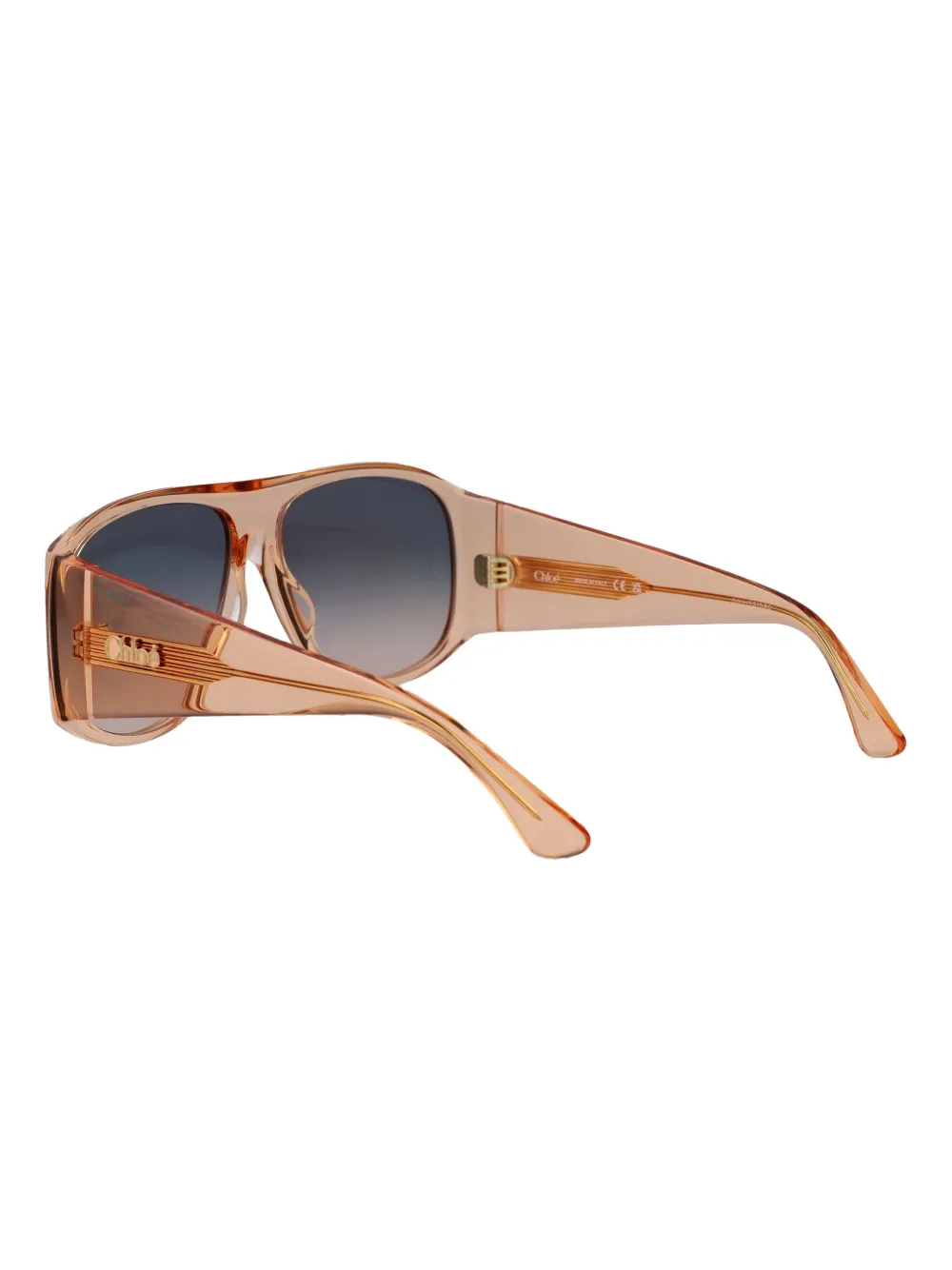 Chloé Eyewear Zonnebril met rond montuur Beige