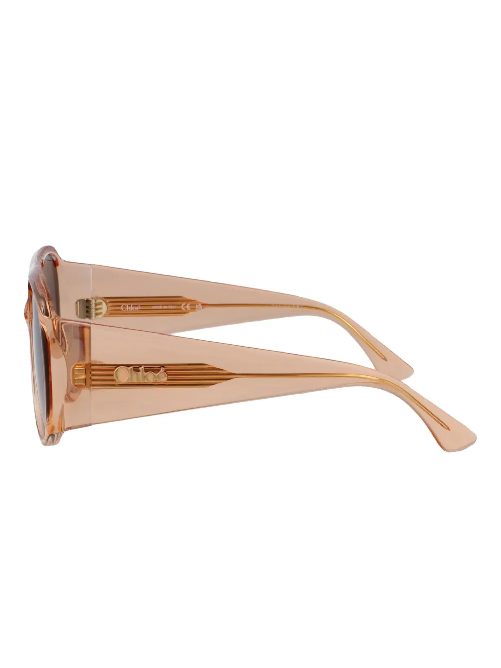 Chloé Eyewear Zonnebril met rond montuur Beige