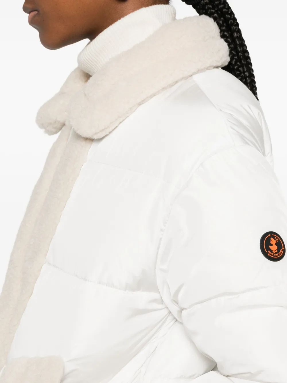 Save The Duck Honey Faux-shearling Jacket In White