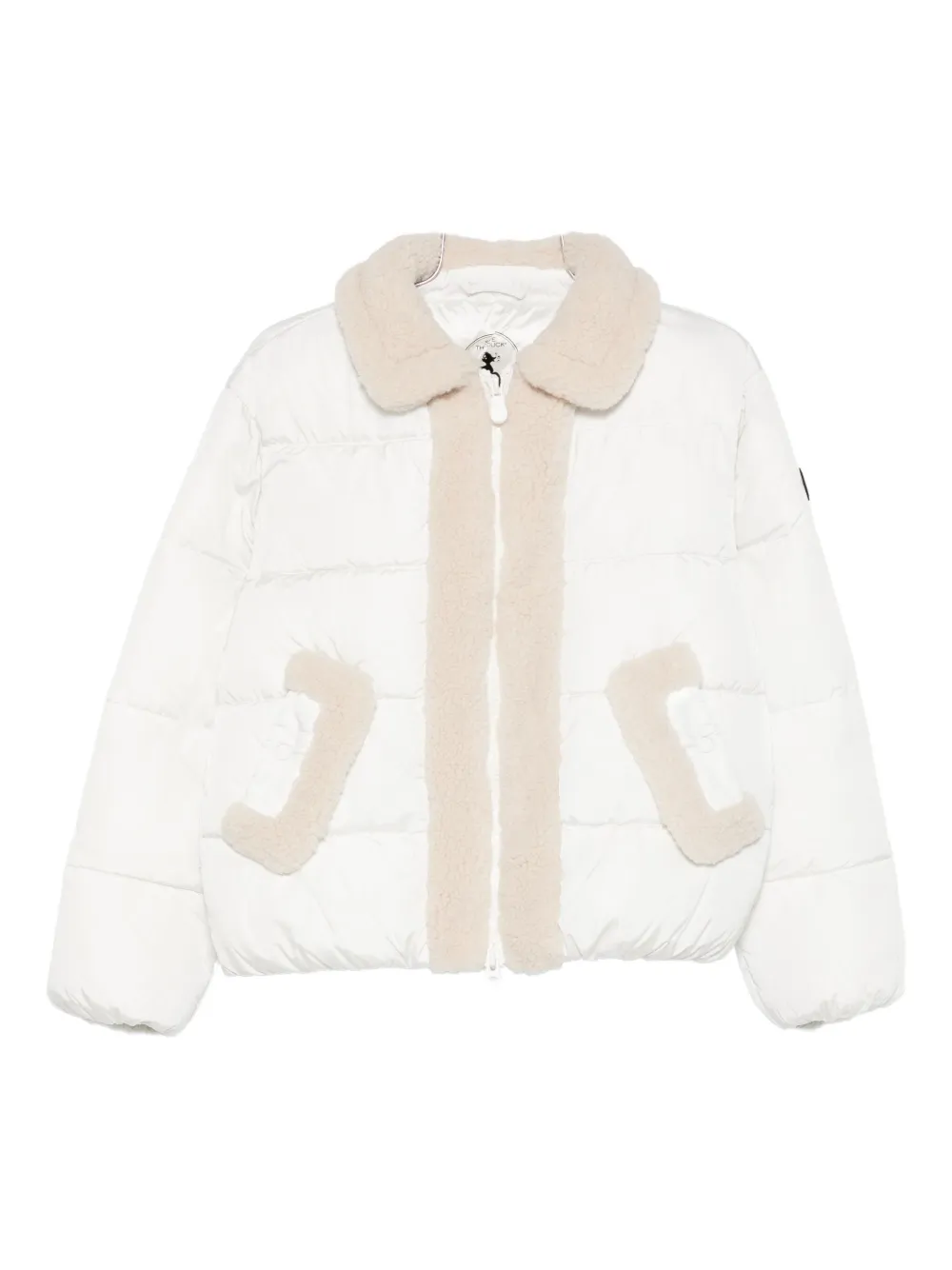 Save The Duck Honey Faux-shearling Jacket In White