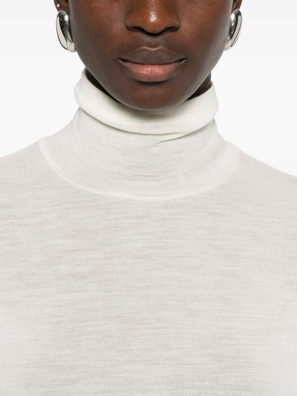Tagliatore Turtleneck Long-sleeve T-shirt In White
