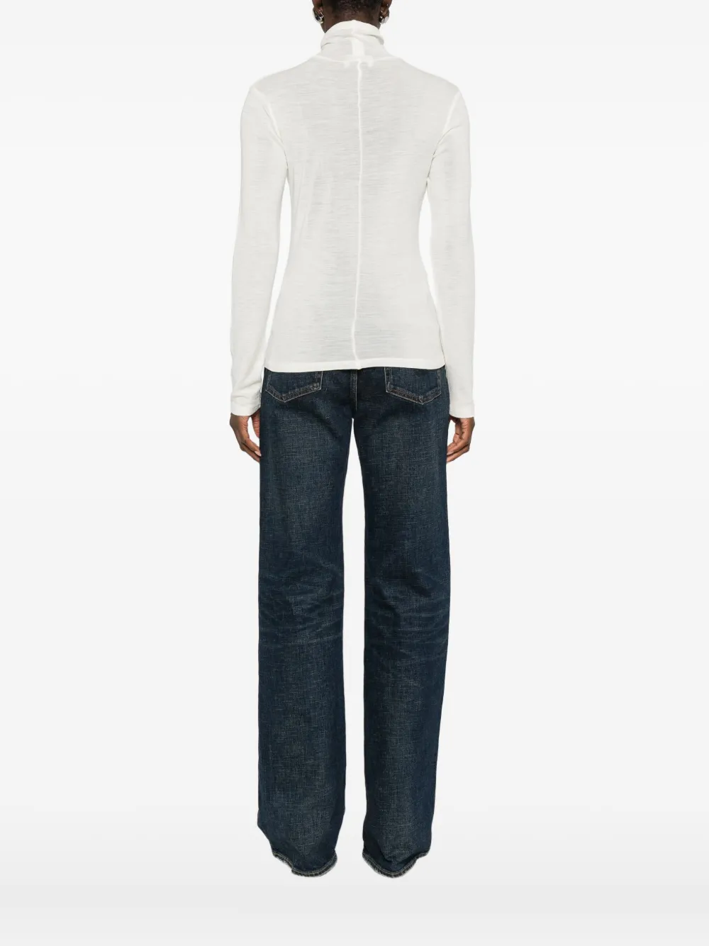 Tagliatore Turtleneck Long-sleeve T-shirt In White