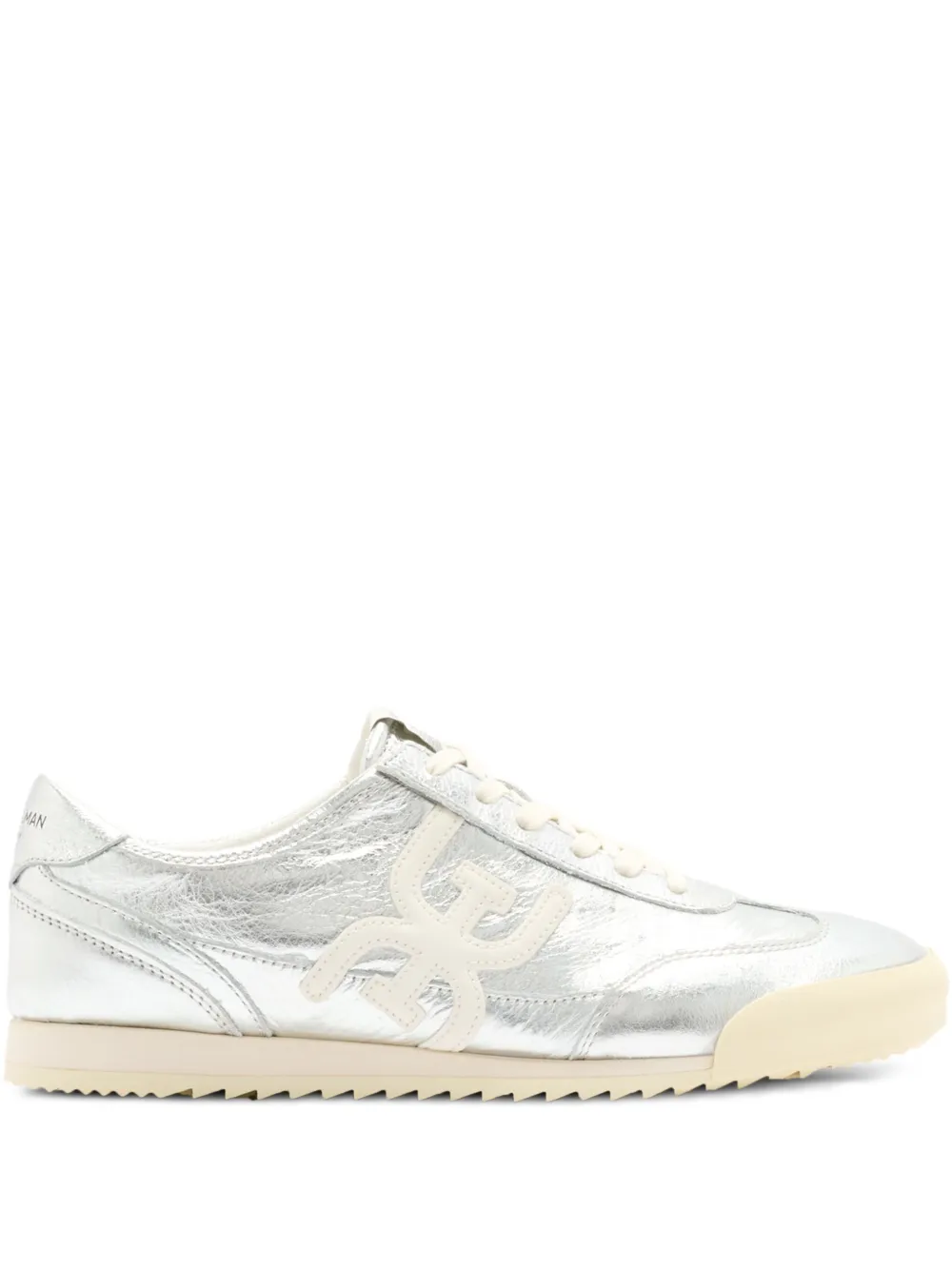 Sam Edelman Logo-embroidered Sneakers In Silver