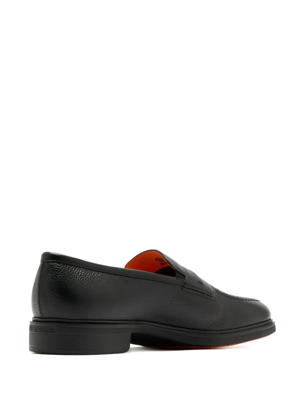 Santoni Leren loafers Zwart
