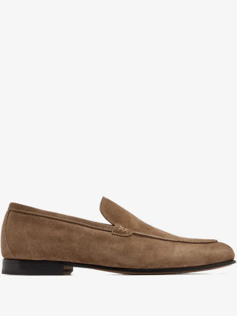 Forsa Suède loafers met stiksels