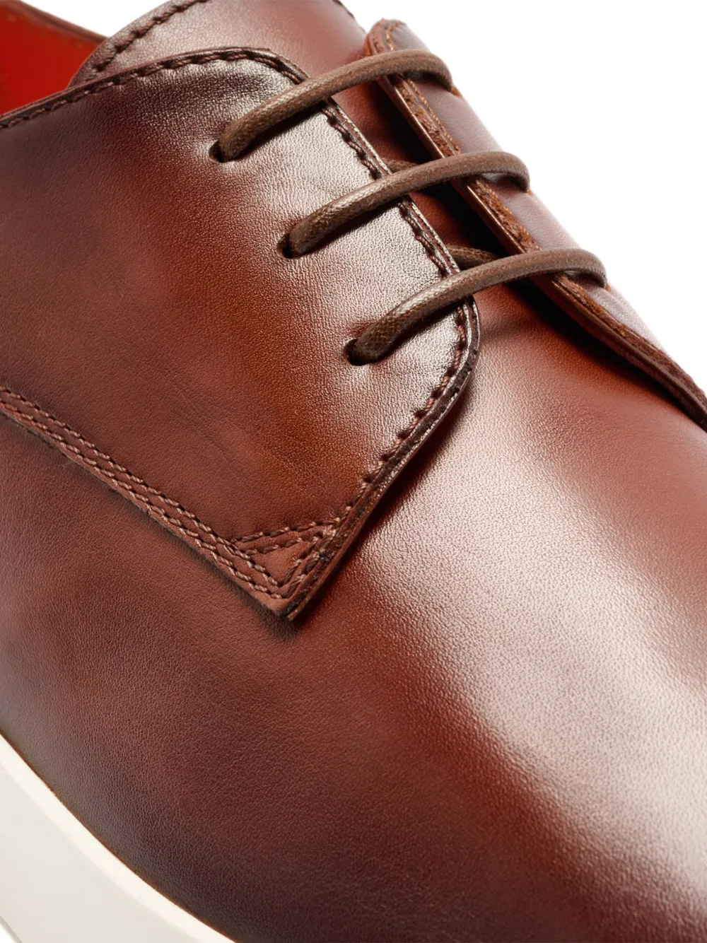 Santoni Derby veterschoenen Bruin