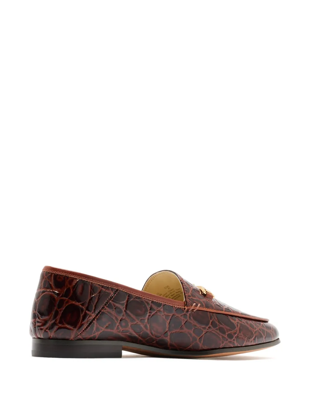 Sam Edelman Croc-effect Loafers In Brown
