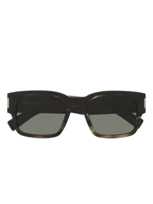 Saint Laurent Eyewear SL 617 rectangle-frame Sunglasses | Green