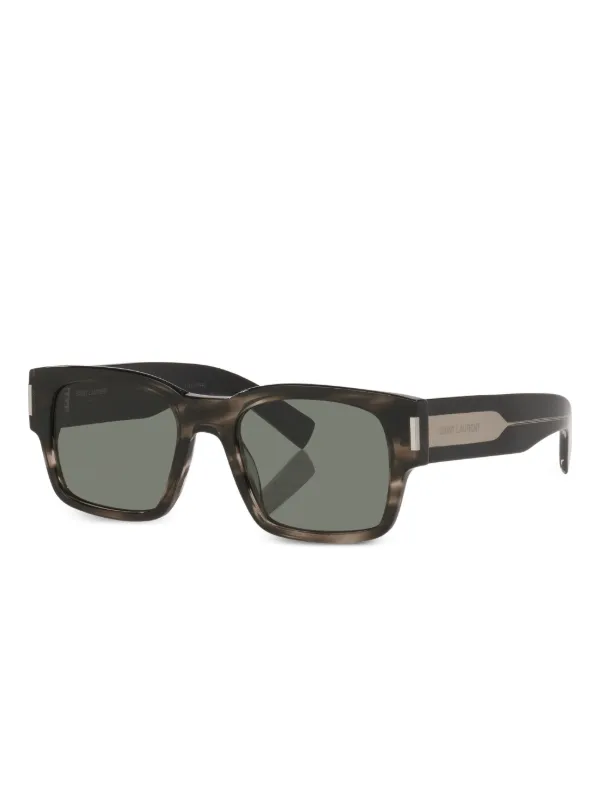 サエサン Saint Laurent Eyewear SL 617 rectangle-frame Sunglasses | Green
