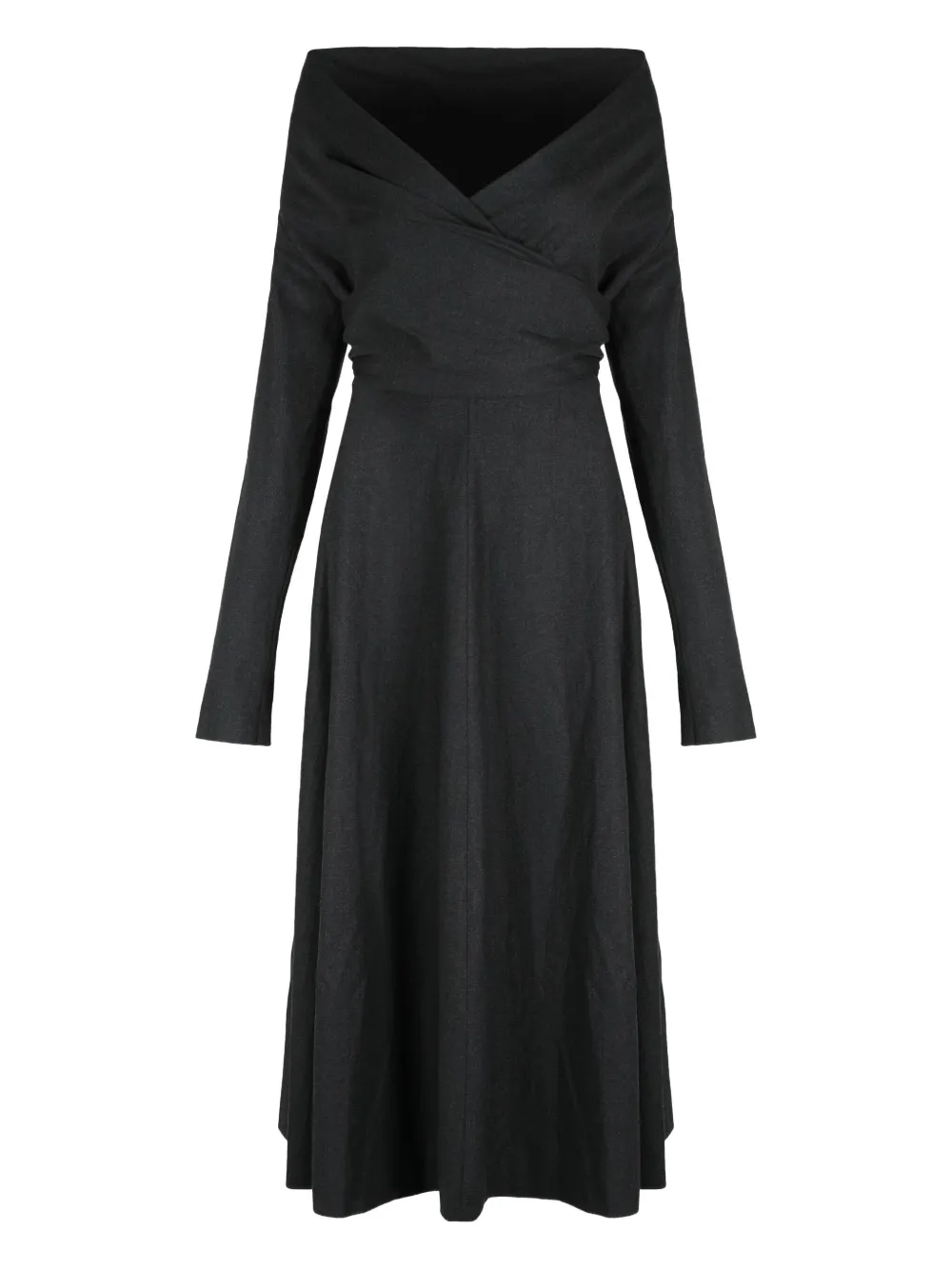 Alberta Ferretti draped stretch wool dress | Grey | Image 1