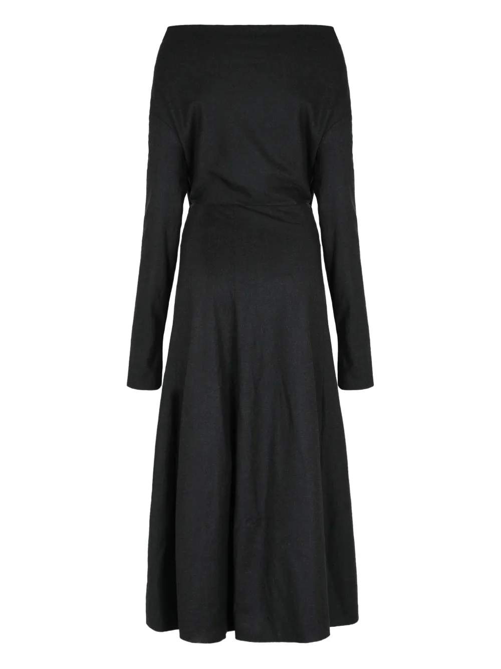Alberta Ferretti draped stretch wool dress - Grijs