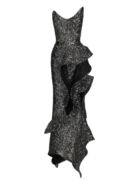 Maticevski vestido con volantes