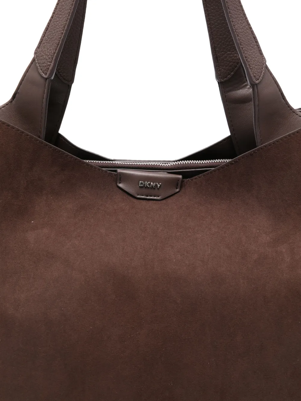 DKNY Shopper met logo Bruin