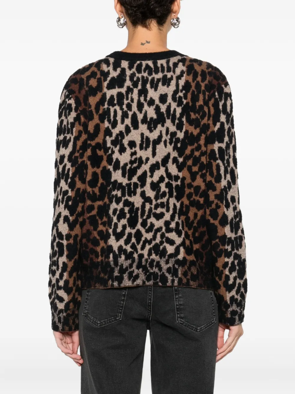 DKNY Trui met dierenprint Beige