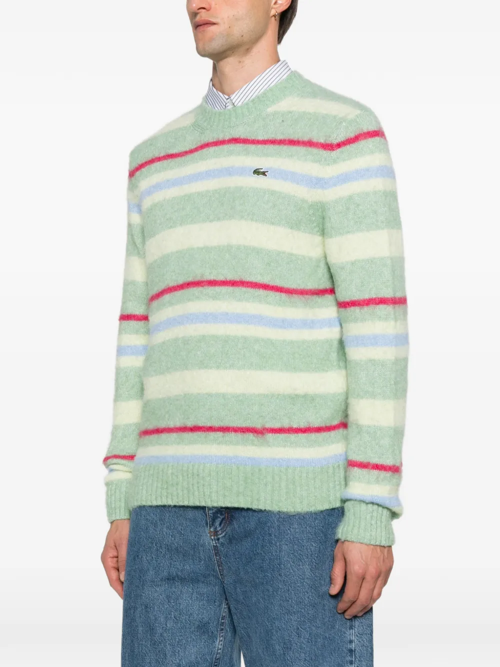 Lacoste Gestreepte trui Groen