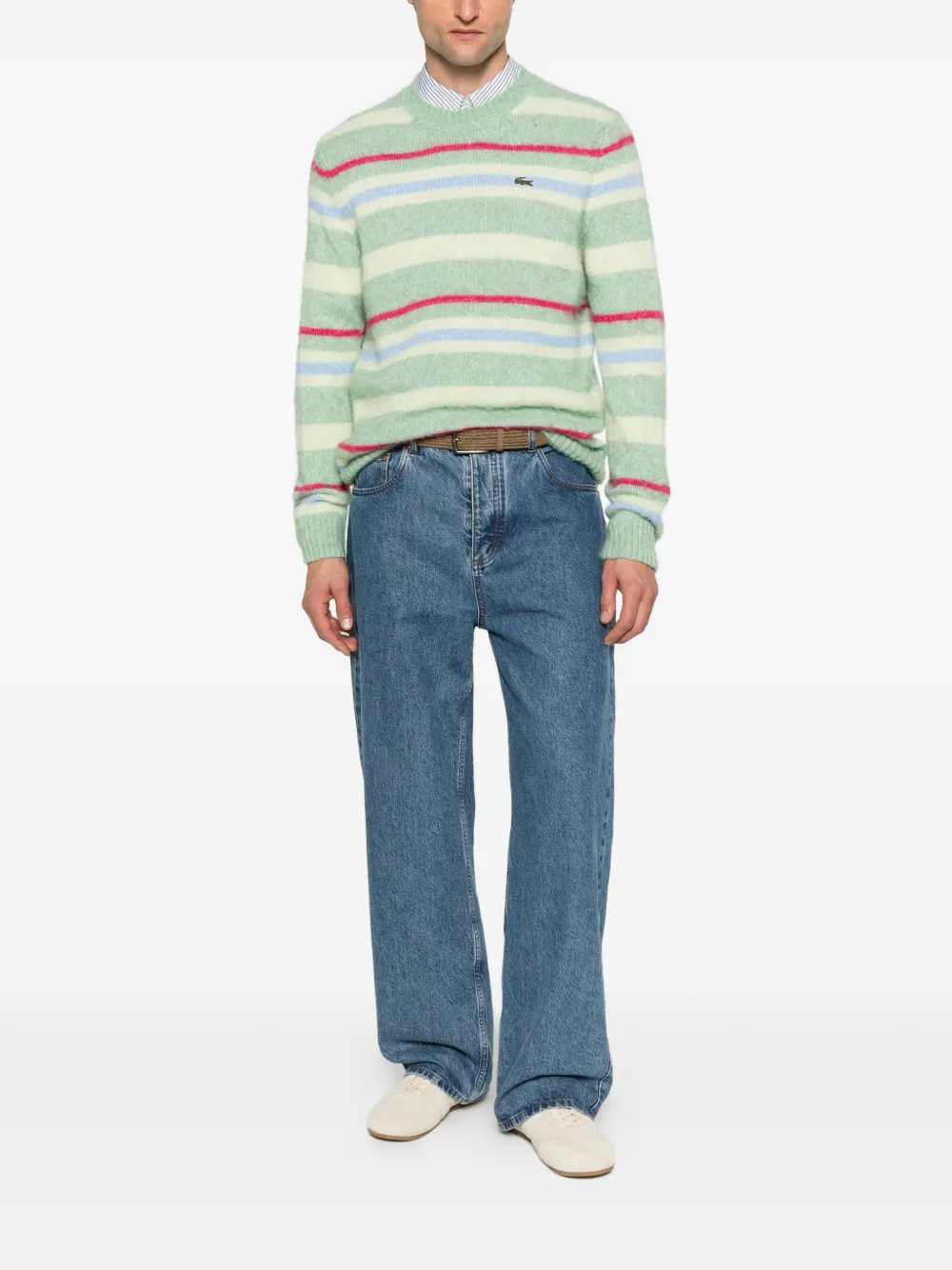 Lacoste Gestreepte trui - Groen