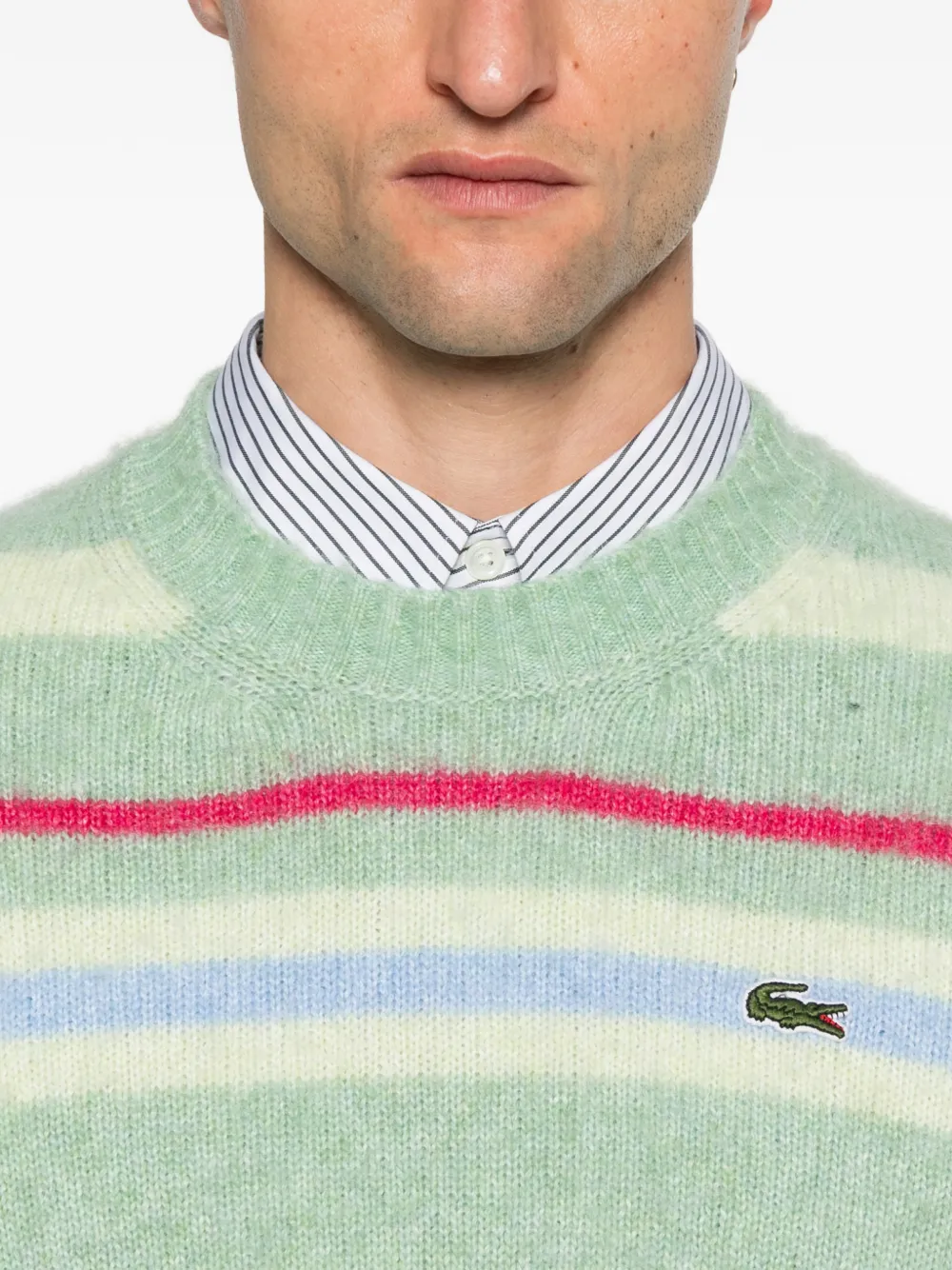 Lacoste Gestreepte trui Groen