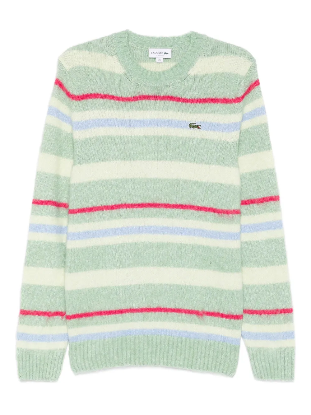 Lacoste suéter con cuello redondo y rayas estampadas | verde | Image 1