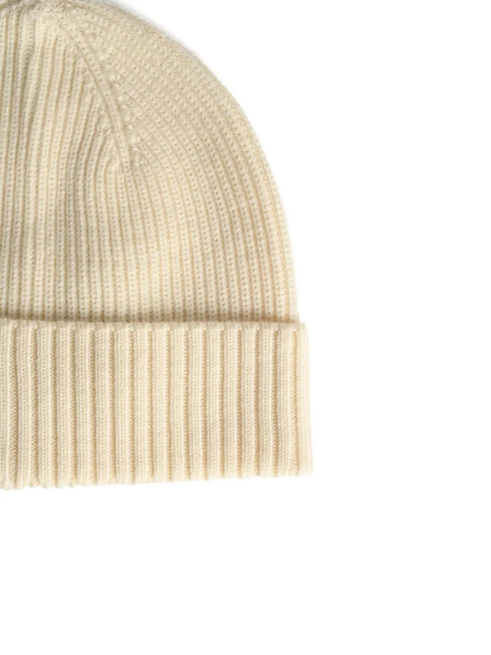 Seven Gauge Ribbed Turn-up Beanie In Neutral