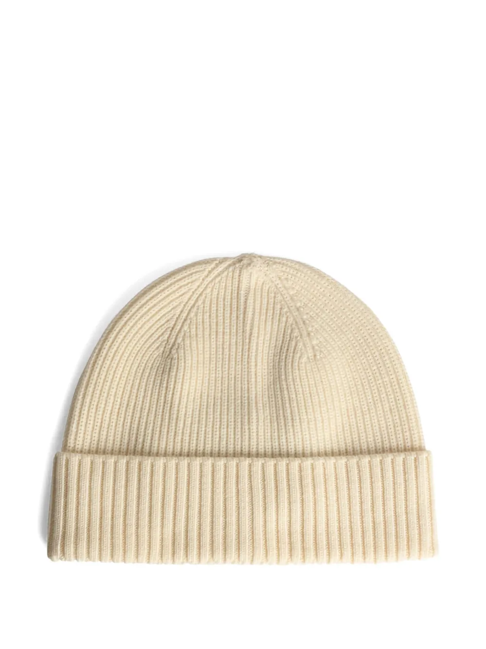 Seven Gauge Ribbed Turn-up Beanie In Neutral