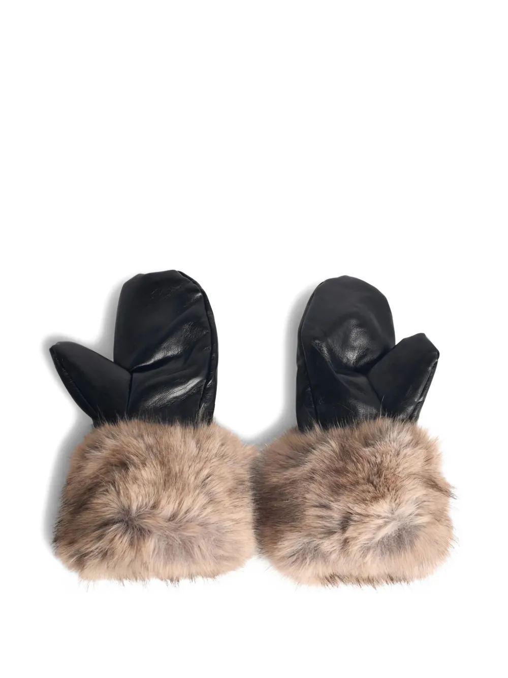 STAND STUDIO Jane faux-fur gloves - Zwart