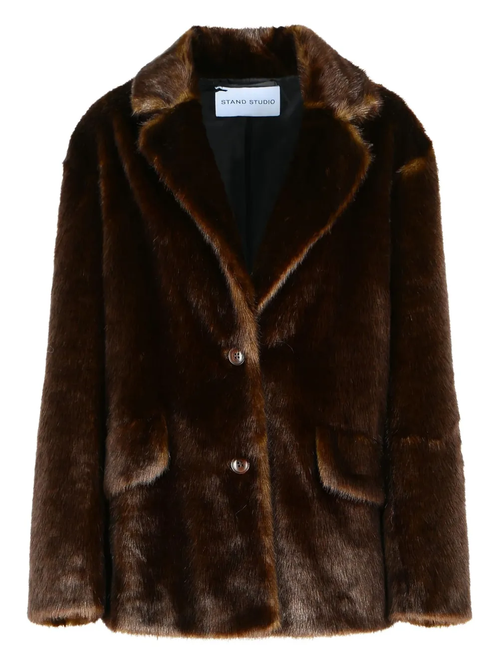 Stand Studio Evyn Flap-pockets Jacket In Brown