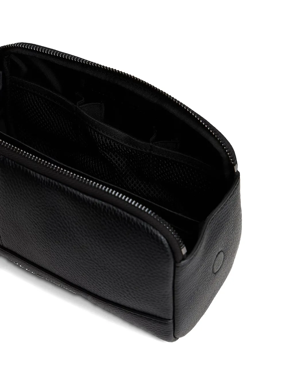 Tommy Hilfiger Stripe Zip Wash Bag In Black