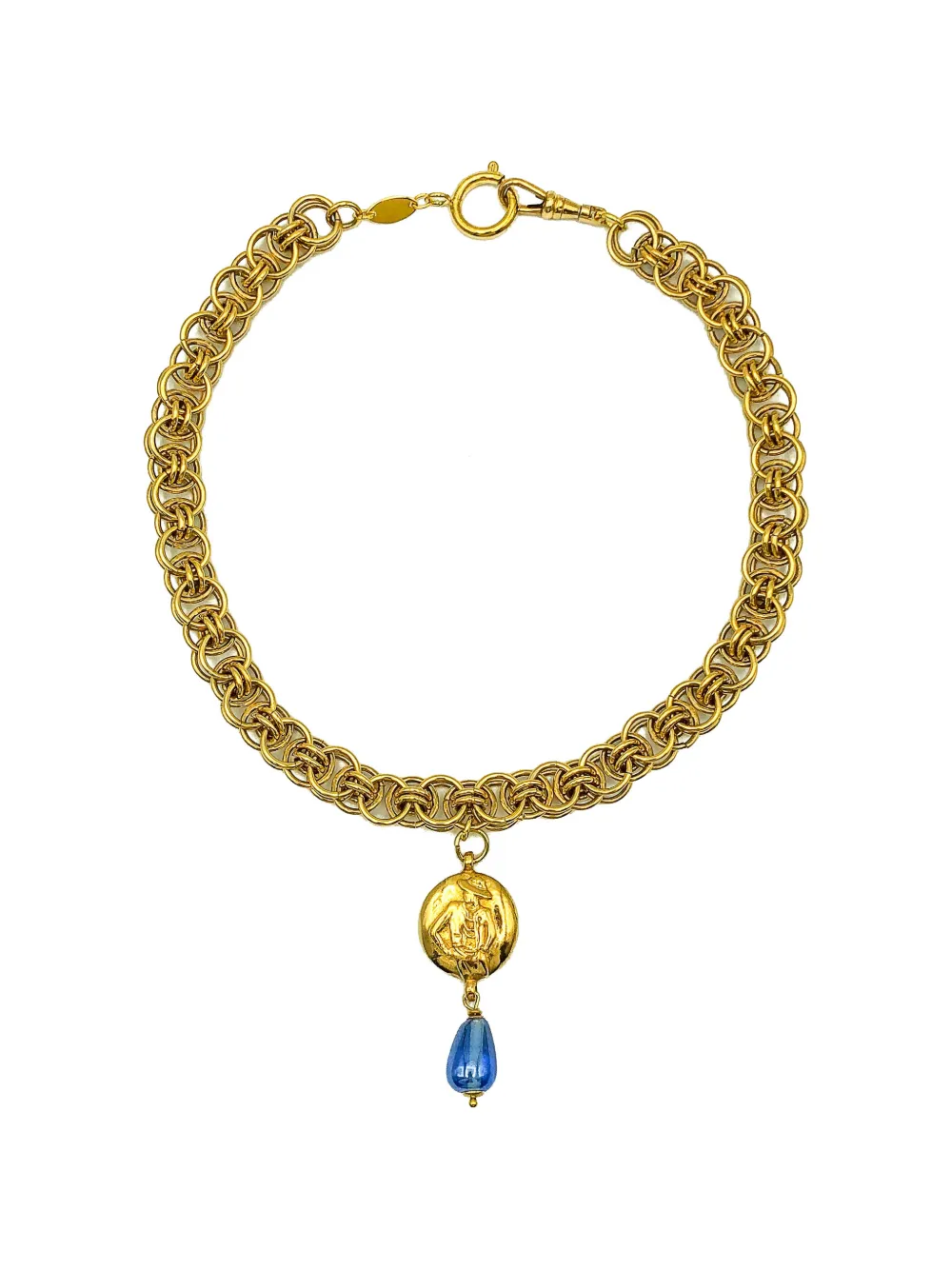 CHANEL Pre-Owned Colletto con logo anni '80 - Oro