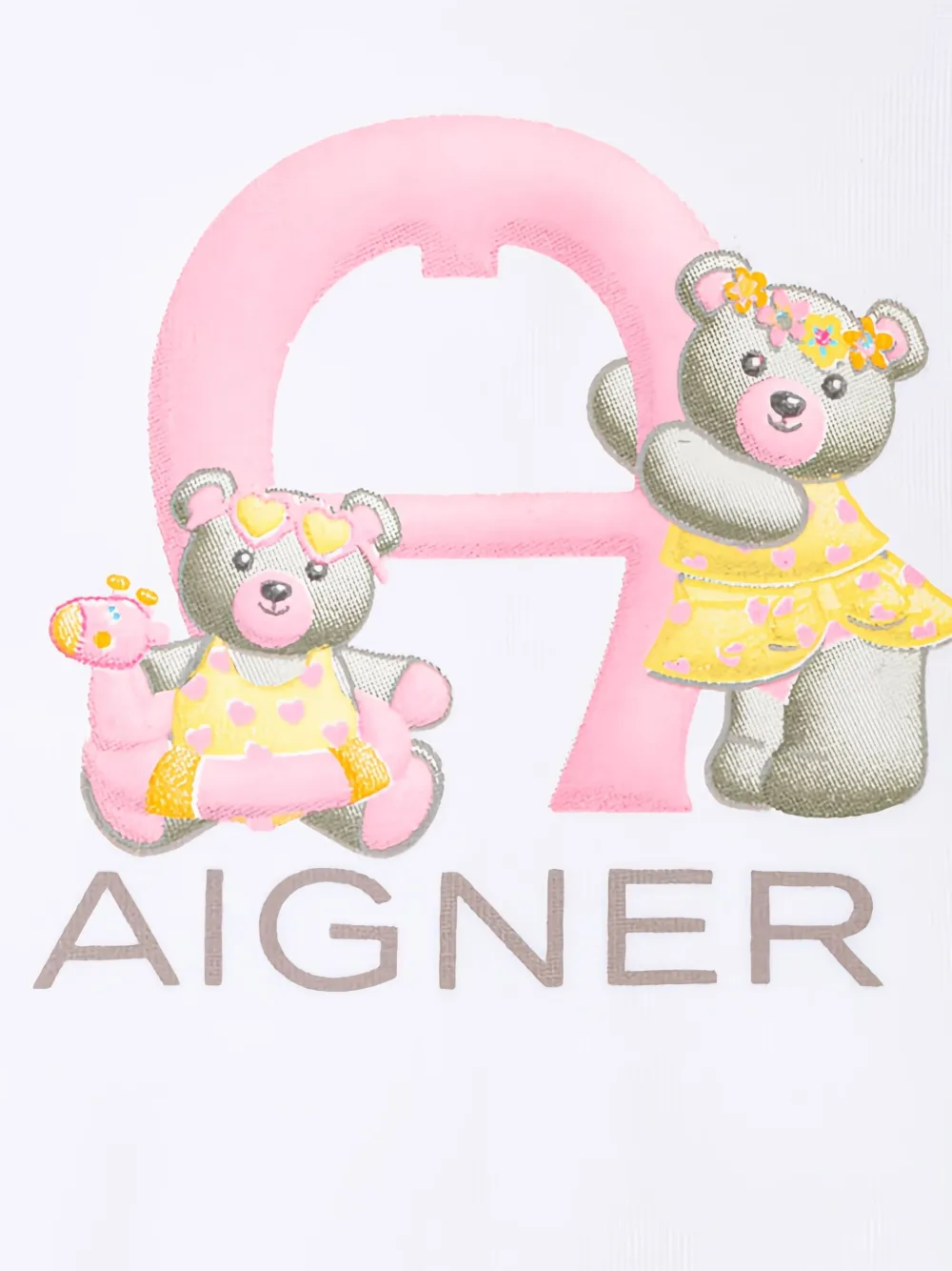 Aigner Kids Pyjama met grafische logoprint - Wit