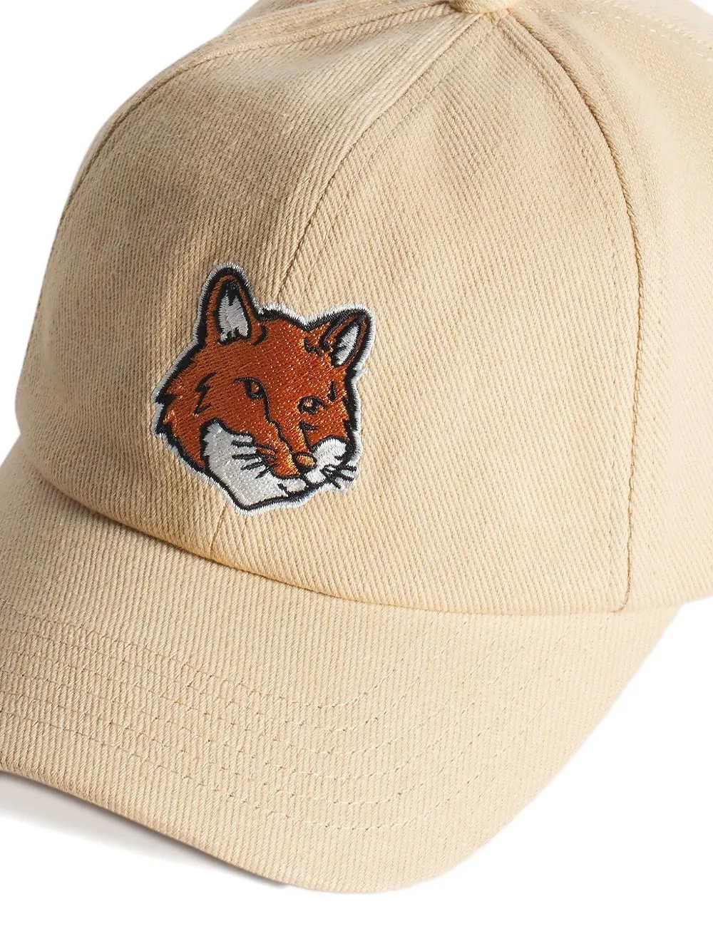 Maison Kitsuné Fox Head katoenen pet Beige