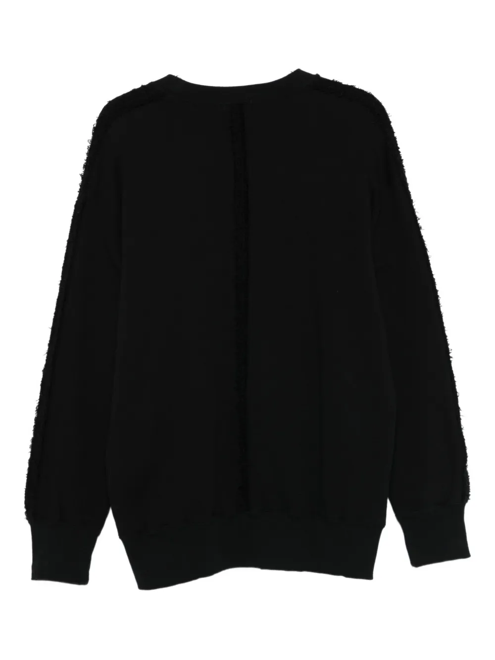 Comme des Garçons Homme frayed-edge sweatshirt - Zwart