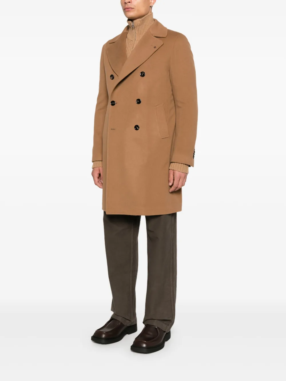 Tagliatore Jas met dubbele rij knopen Bruin