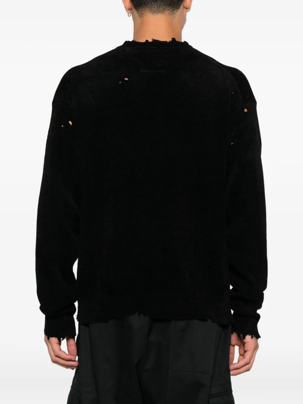 Maison MIHARA YASUHIRO Gerafelde trui Zwart