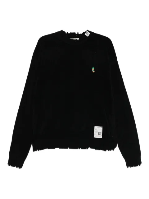 Maison MIHARA YASUHIRO distressed crew-neck sweater
