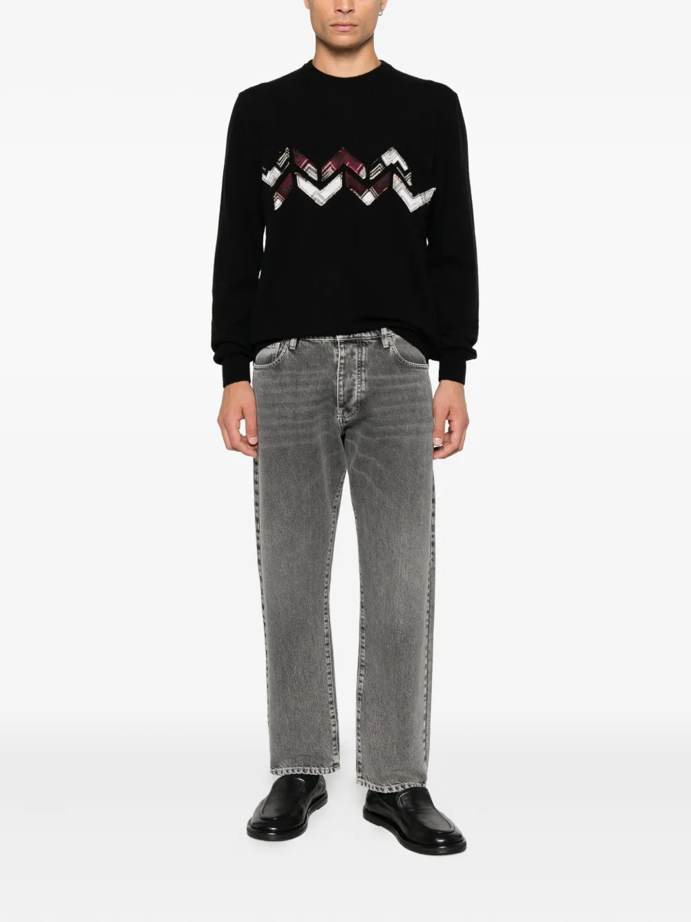 AMARÁNTO logo-patch jeans | Regular & Straight-Leg Jeans | Image 2