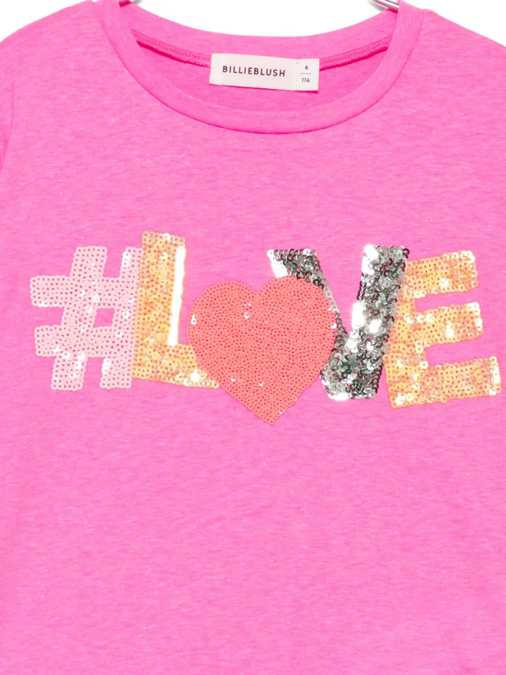 Billieblush Sequin-embellished T-shirt In Pink