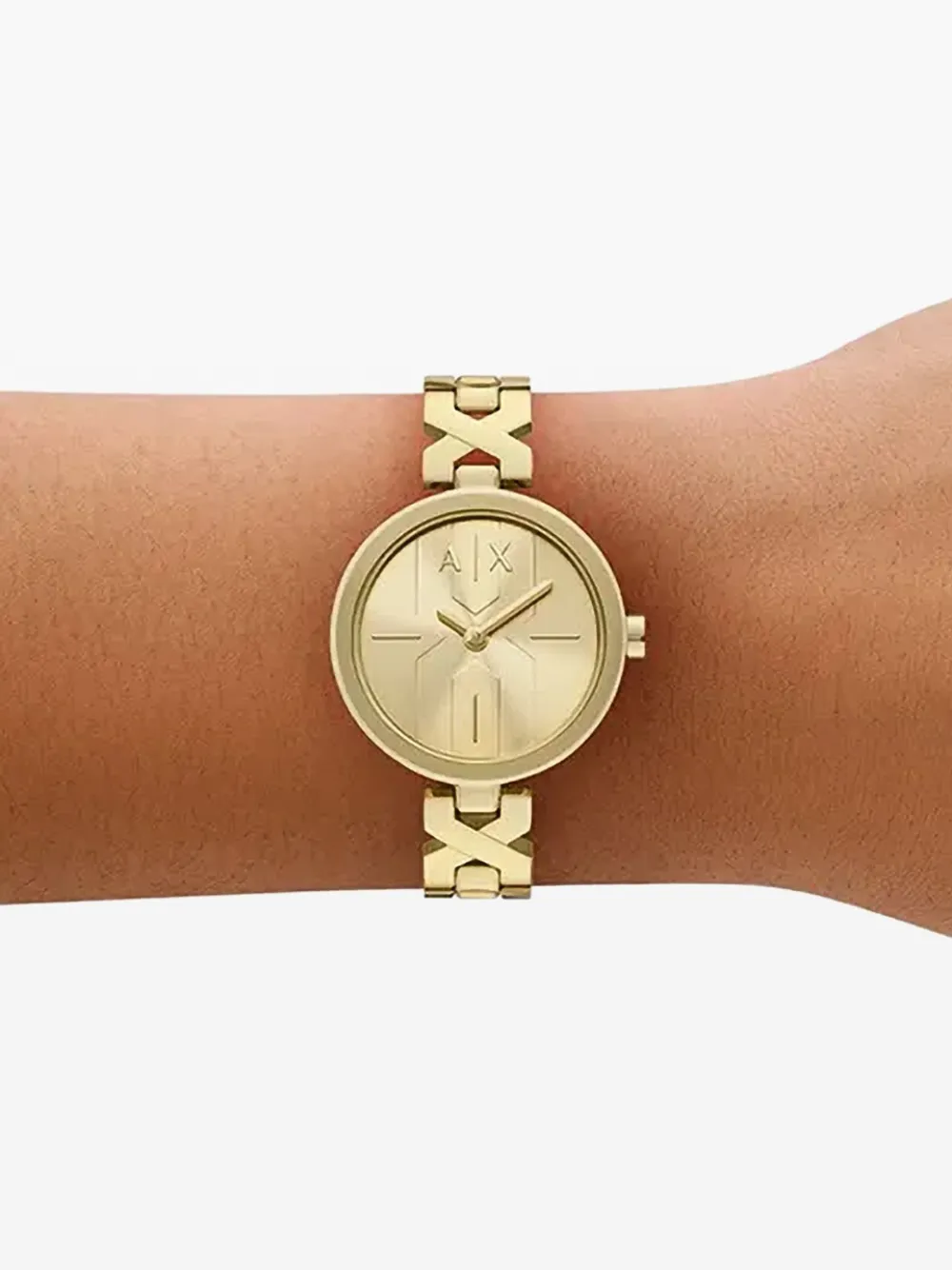 Armani Exchange round-shape 32mm watch - Goud