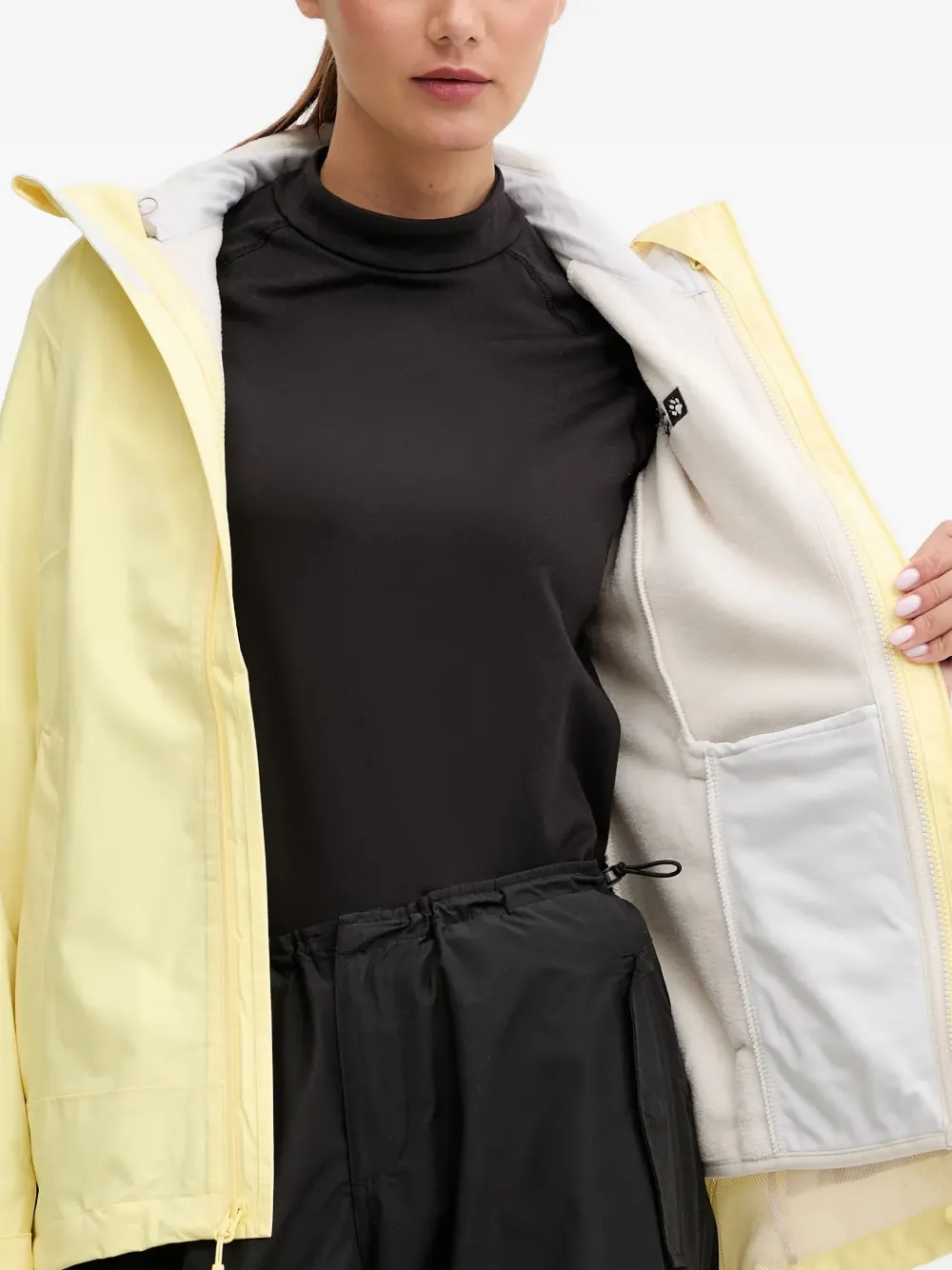 JACK WOLFSKIN Moonrise 3in1 trainingsjack met capuchon en rits Geel