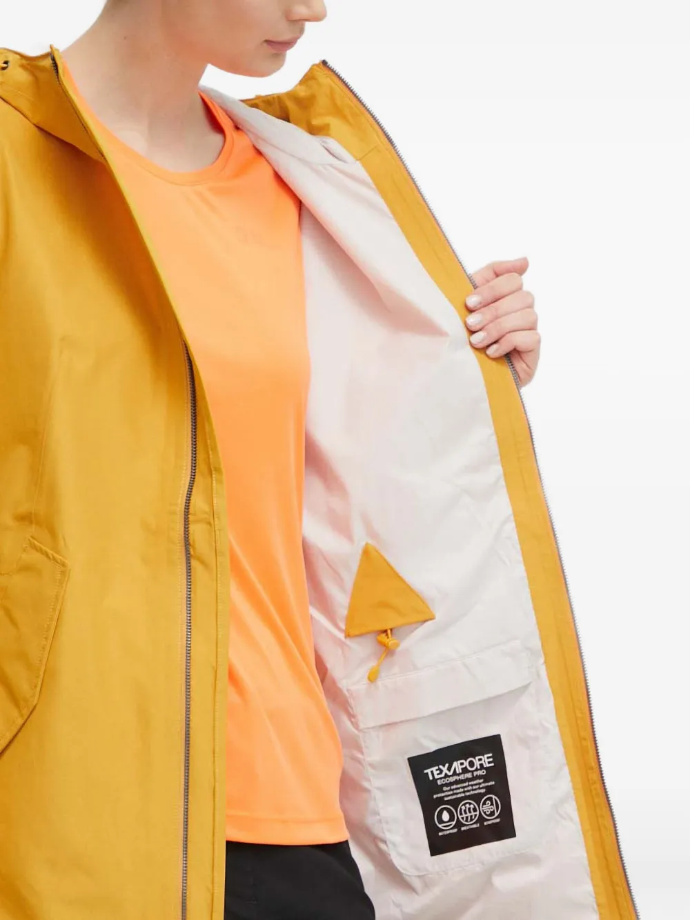 JACK WOLFSKIN Dakar parka met capuchon en rits Geel