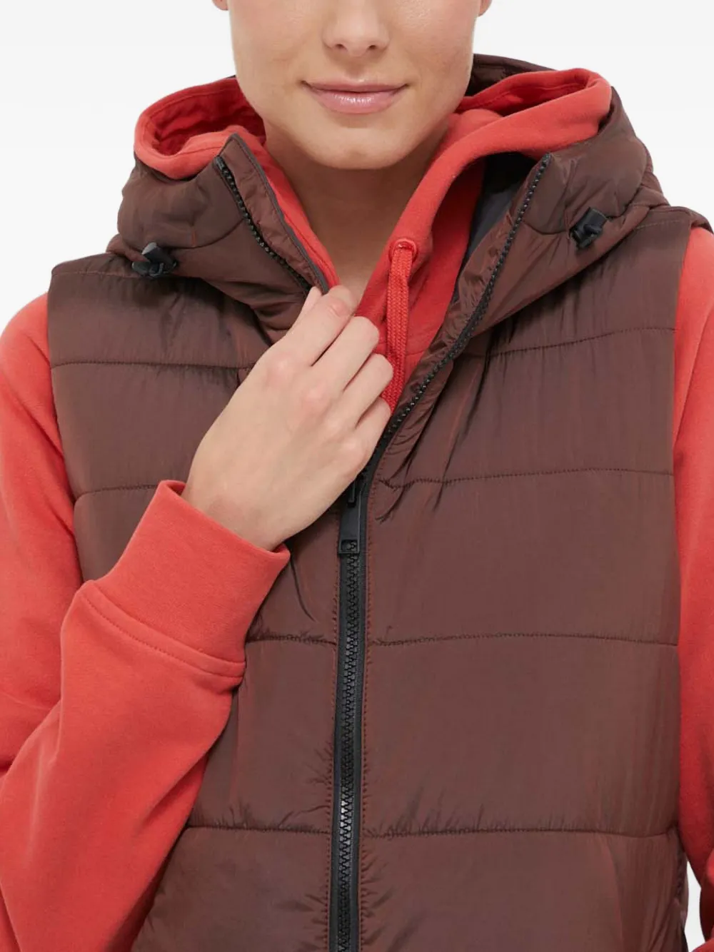 JACK WOLFSKIN Gewatteerde jas met capuchon Bruin