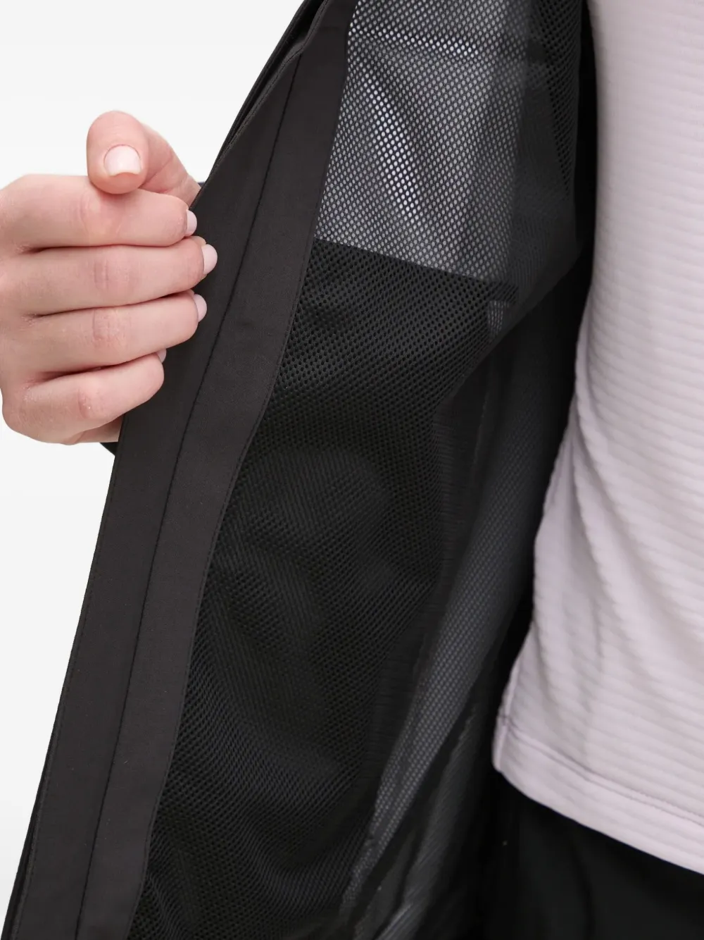 JACK WOLFSKIN Trailtime 2l trainingsjack met capuchon en logo Zwart